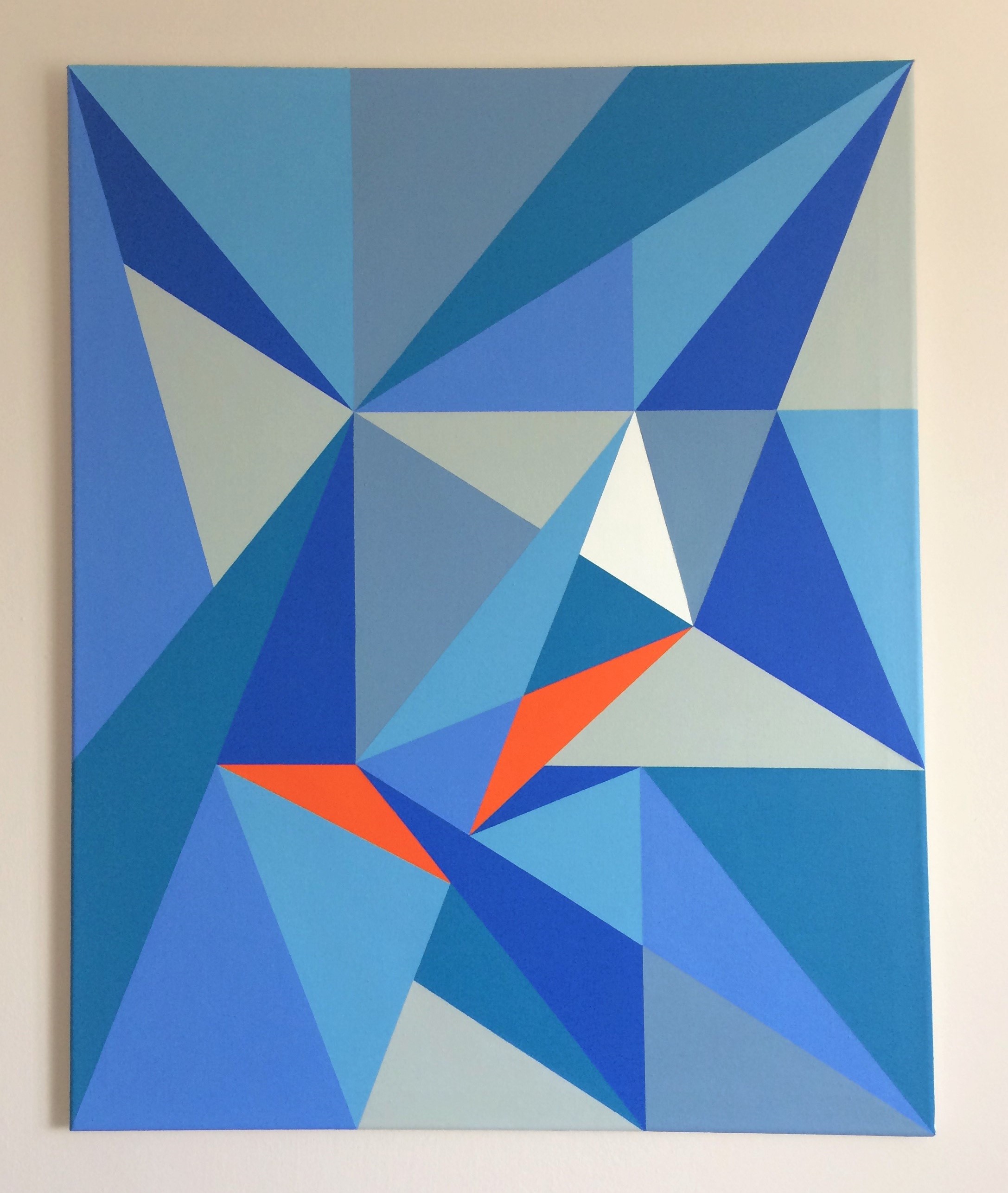 ‘Triangle Composition 1’ (2020) Acrylic on Canvas (76 x 61 cm)